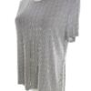 Zara Rozmiar M Kolor Czarny Pasy Crew Neck Bluzka Krótki rękaw Materiał Wiskoza 100%