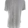 Zara Rozmiar M Kolor Czarny Pasy Crew Neck Bluzka Krótki rękaw Materiał Wiskoza 100%
