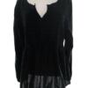 Lane Bryant Rozmiar 14/16 (42/44) Kolor Czarny Split Crew Neck Tunika Bluzka Długi rękaw Materiał Bawełna 100%
