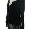 Lane Bryant Rozmiar 14/16 (42/44) Kolor Czarny Split Crew Neck Tunika Bluzka Długi rękaw Materiał Bawełna 100%