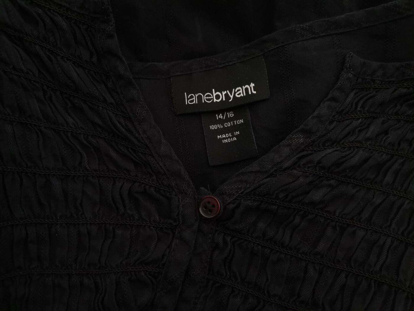 Lane Bryant Rozmiar 14/16 (42/44) Kolor Czarny Split Crew Neck Tunika Bluzka Długi rękaw Materiał Bawełna 100% Lane Bryant Rozmiar 14/16 (42/44) Kolor Czarny Split Crew Neck Tunika Bluzka Długi rękaw Materiał Bawełna 100%