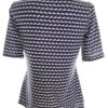 Karen MILLEN Rozmiar 12 (40) Kolor Fioletowy Geometryczny Kwadratowy dekolt Bluzka Krótki rękaw