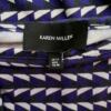 Karen MILLEN Rozmiar 12 (40) Kolor Fioletowy Geometryczny Kwadratowy dekolt Bluzka Krótki rękaw