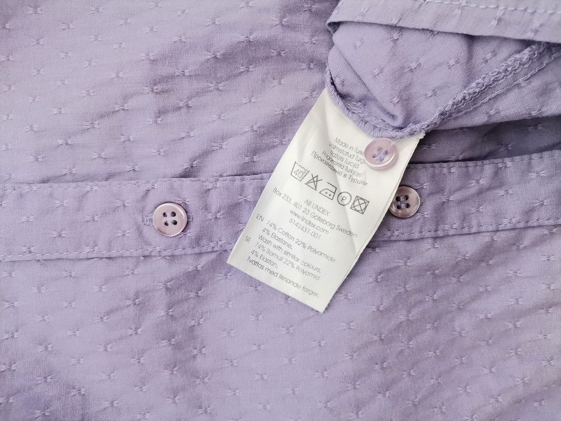 Generous by lindex Rozmiar 50 Kolor Lawendowy Kołnierz Tunika Zapinana Bluzka Długi rękaw Materiał Bawełna Generous by lindex Rozmiar 50 Kolor Lawendowy Kołnierz Tunika Zapinana Bluzka Długi rękaw Materiał Bawełna