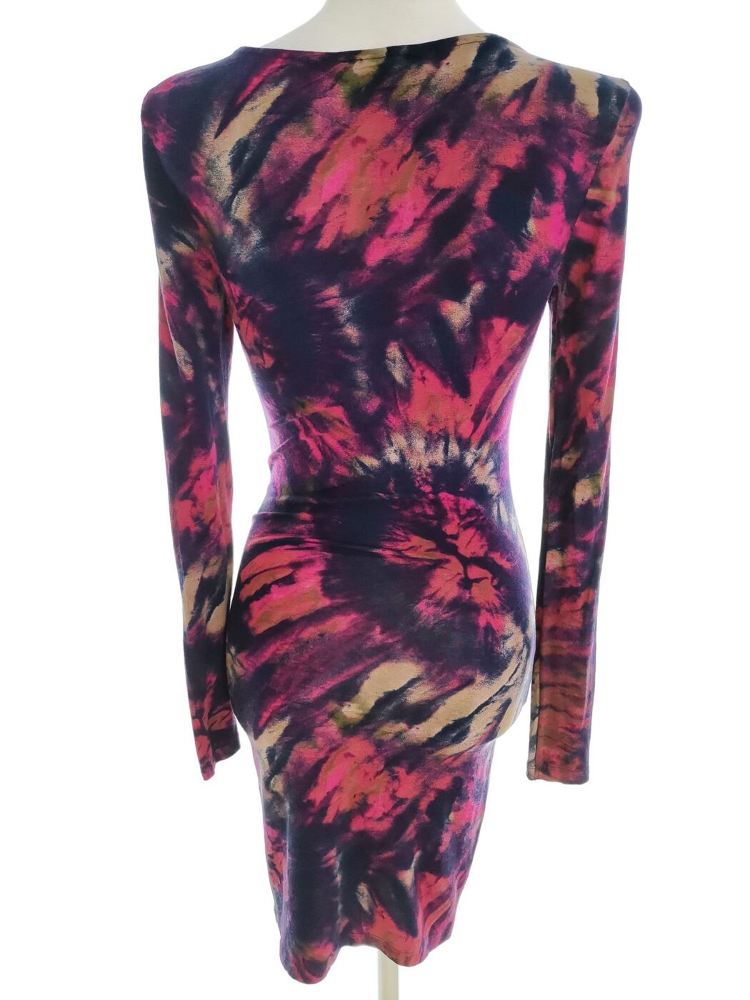 Topshop Rozmiar 6 (34) Kolor Purpurowy W łódkę Sukienka Bodycon Długi rękaw Do Kolan Materiał Wiskoza Topshop Rozmiar 6 (34) Kolor Purpurowy W łódkę Sukienka Bodycon Długi rękaw Do Kolan Materiał Wiskoza
