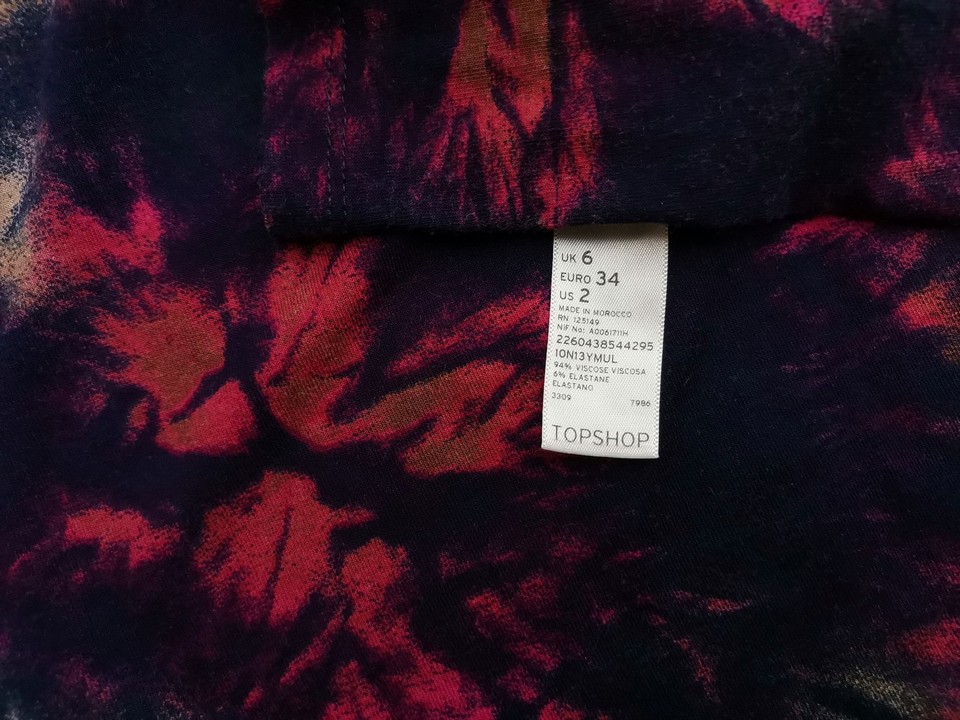 Topshop Rozmiar 6 (34) Kolor Purpurowy W łódkę Sukienka Bodycon Długi rękaw Do Kolan Materiał Wiskoza Topshop Rozmiar 6 (34) Kolor Purpurowy W łódkę Sukienka Bodycon Długi rękaw Do Kolan Materiał Wiskoza