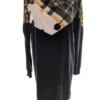 River island Rozmiar 10 (36) Kolor Czarny Krata Crew Neck Sukienka Sweterkowa Długi rękaw Do Kolan