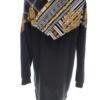 River island Rozmiar 10 (36) Kolor Czarny Krata Crew Neck Sukienka Sweterkowa Długi rękaw Do Kolan