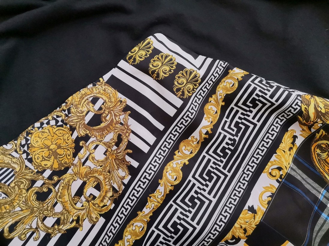 River island Rozmiar 10 (36) Kolor Czarny Krata Crew Neck Sukienka Sweterkowa Długi rękaw Do Kolan
