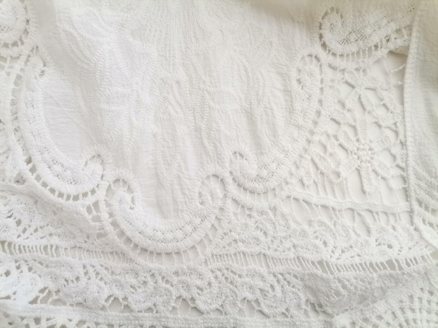Vintage Rozmiar 44/46 Kolor Biały Okrągły dekolt Tunika Bluzka Rękaw 3/4 Vintage Rozmiar 44/46 Kolor Biały Okrągły dekolt Tunika Bluzka Rękaw 3/4