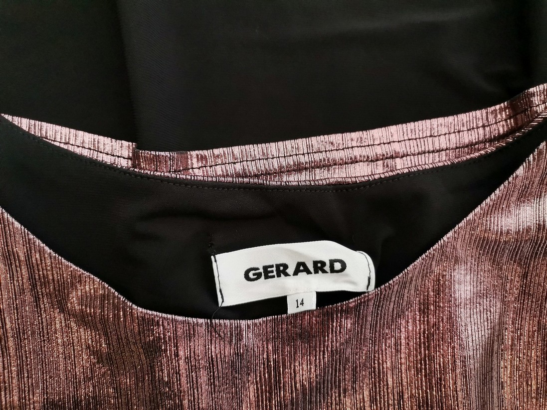 Gerard Rozmiar 14 (42) Kolor Fioletowy Okrągły dekolt Sukienka Mini Bezrękawnik Krótka Gerard Rozmiar 14 (42) Kolor Fioletowy Okrągły dekolt Sukienka Mini Bezrękawnik Krótka