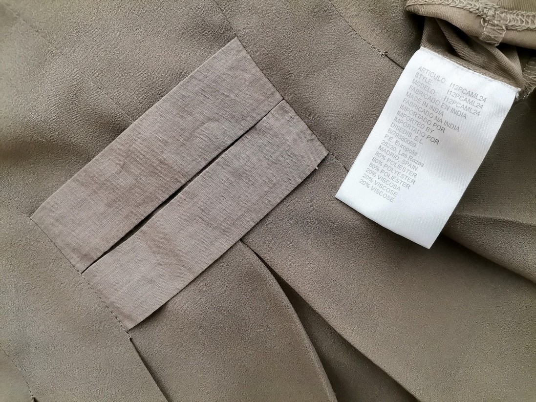 amichi Rozmiar XL Kolor Khaki Kwadratowy dekolt Tunika Bluzka Długi rękaw amichi Rozmiar XL Kolor Khaki Kwadratowy dekolt Tunika Bluzka Długi rękaw