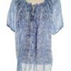 Miss Molly Rozmiar S (36/38) Kolor Niebieski Paisley Split Crew Neck Bluzka Krótki rękaw