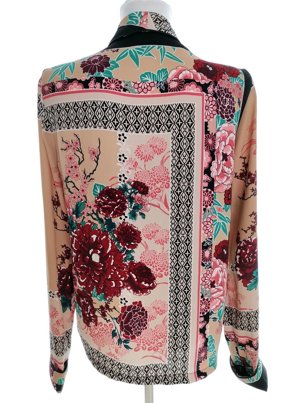 River island Rozmiar 10 (36) Kolor Beżowy W serek Długi Otwarty Kardigan Długi rękaw Cienka dzianina