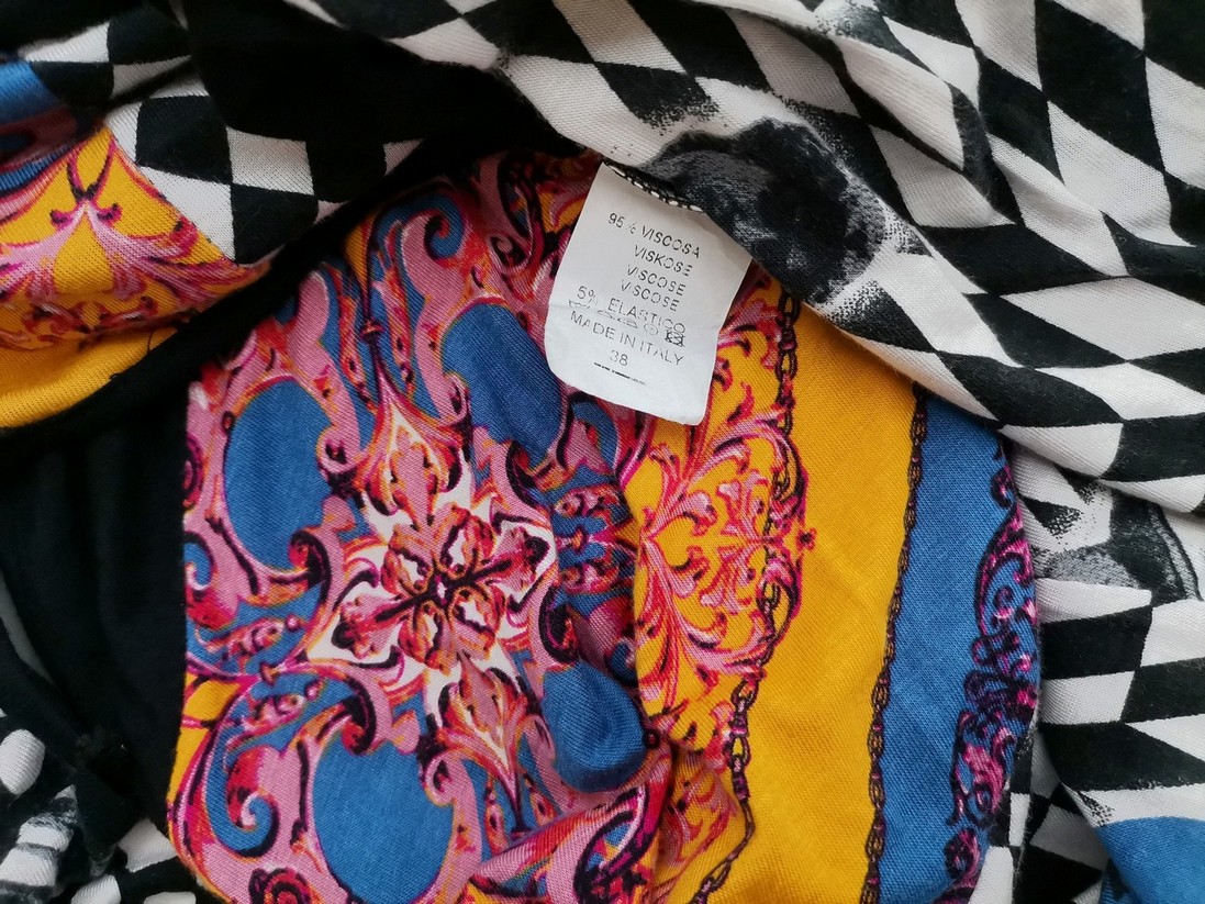 MyDesign Rozmiar 38 Kolor Czarny Grochy Okrągły dekolt Sukienka Prostokątna Długi rękaw Midi Materiał Wiskoza MyDesign Rozmiar 38 Kolor Czarny Grochy Okrągły dekolt Sukienka Prostokątna Długi rękaw Midi Materiał Wiskoza