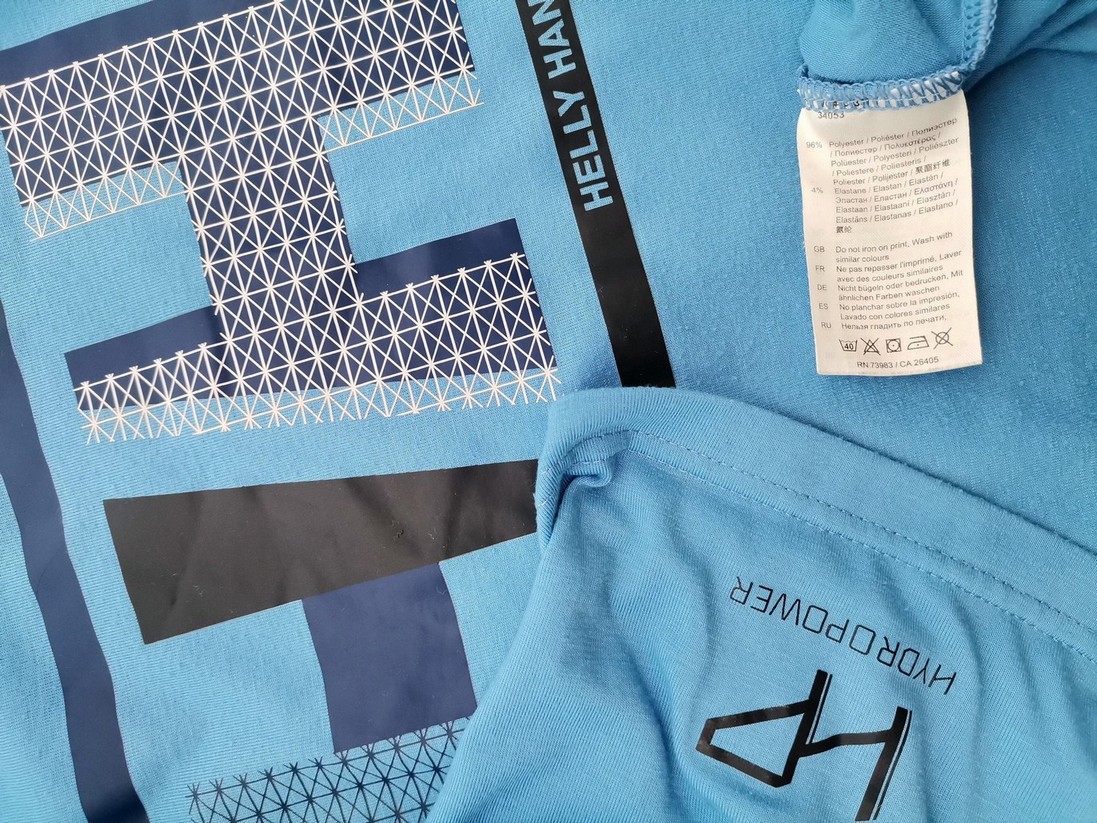 HELLY HANSEN Rozmiar XL Kolor Niebieski Męski T-Shirt Krótki rękaw