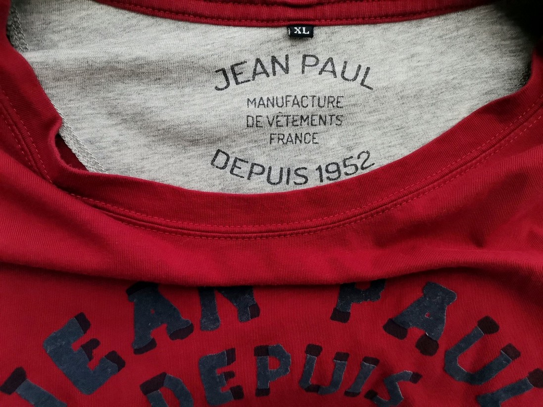 IMG_20211028_111627.jpg Jean paul Rozmiar XL Kolor Bordowy Męski T-Shirt Krótki rękaw Materiał Bawełna 100%