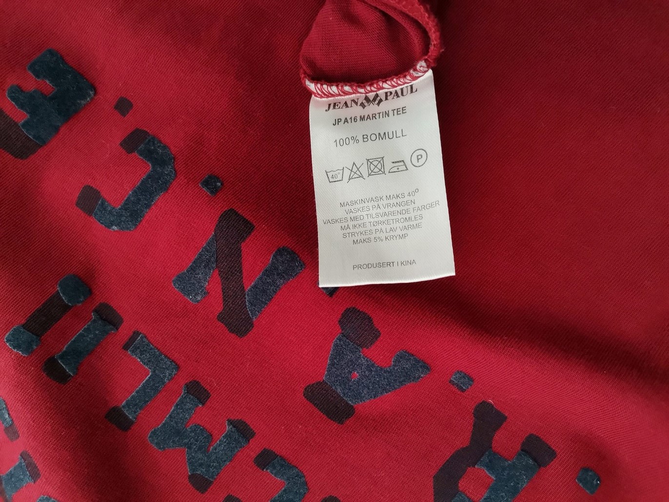 IMG_20211028_111641.jpg Jean paul Rozmiar XL Kolor Bordowy Męski T-Shirt Krótki rękaw Materiał Bawełna 100%