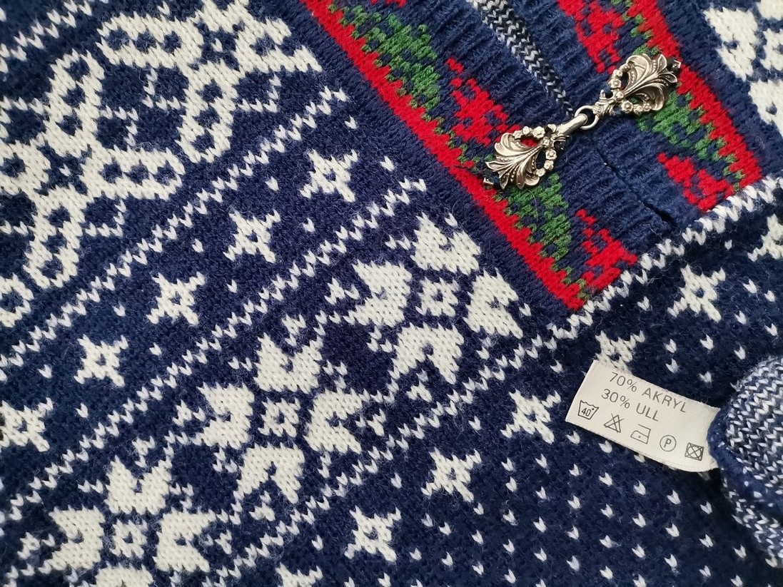 IMG_20211028_120150.jpg Norwegian jumper Rozmiar XL Kolor Niebieski Męski Sweter Długi rękaw Materiał Akryl