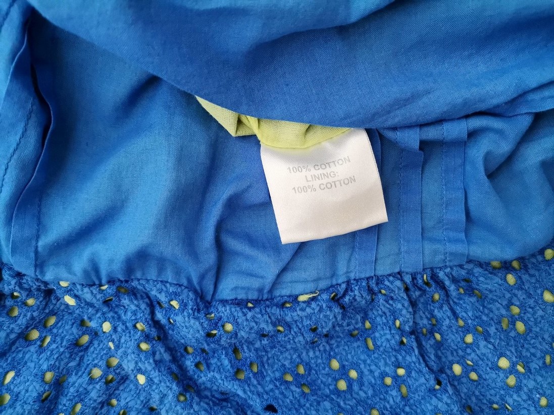 Anmol Rozmiar 40/42 Kolor Niebieski W serek Sukienka Sheath Krótki rękaw Do Kolan Materiał Bawełna 100% Anmol Rozmiar 40/42 Kolor Niebieski W serek Sukienka Sheath Krótki rękaw Do Kolan Materiał Bawełna 100%