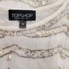 Topshop Rozmiar 6 (34) Kolor Kremowy Okrągły dekolt Bluzka Bezrękawnik