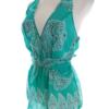 Warehouse Rozmiar 12 (38) Kolor Niebieski Paisley W serek Bluzka Peplum Bezrękawnik Materiał Bawełna