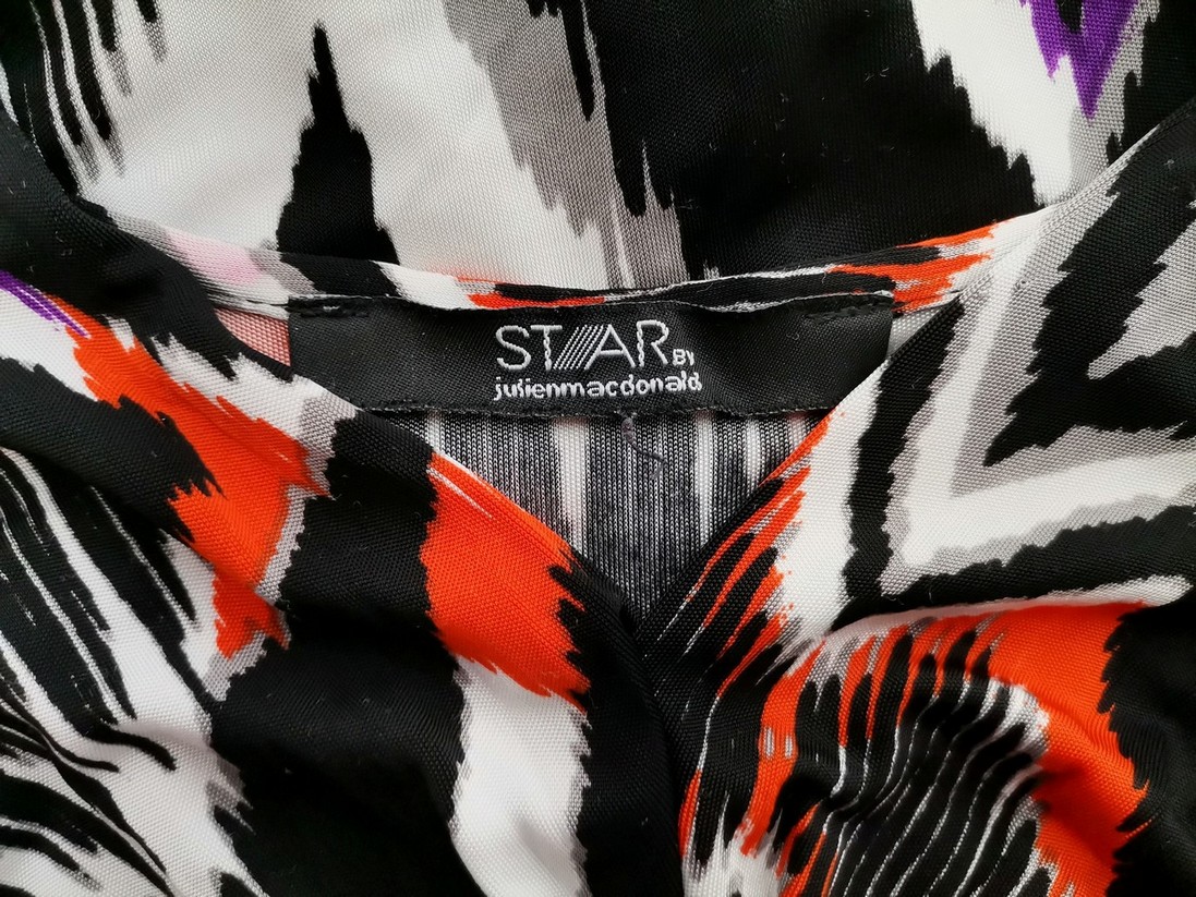 Star by Julienmacdonald Rozmiar 14 (42) Kolor Czarny W serek Sukienka Sheath Krótki rękaw Midi Star by Julienmacdonald Rozmiar 14 (42) Kolor Czarny W serek Sukienka Sheath Krótki rękaw Midi