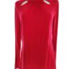 MAPP Rozmiar L Kolor Czerwony Crew Neck Bluzka Długi rękaw Materiał Rayon