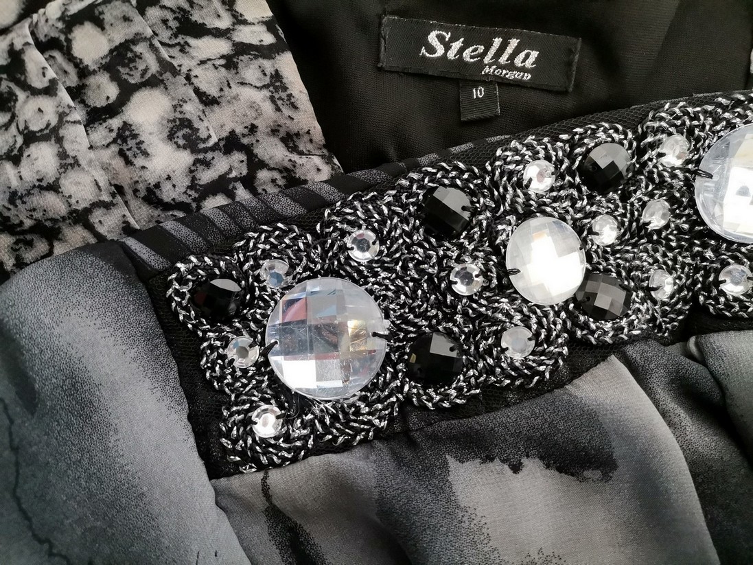 STELLA MORGAN Rozmiar 10 (38) Kolor Szary W serek Tunika Bluzka Rękaw 3/4 STELLA MORGAN Rozmiar 10 (38) Kolor Szary W serek Tunika Bluzka Rękaw 3/4