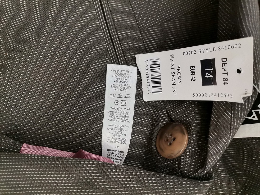 IMG_20211103_141922.jpg Dunnes stores Rozmiar 14 (42) Kolor Khaki Pasy Kołnierz Żakiet z zapięciem Długi rękaw Materiał Wiskoza