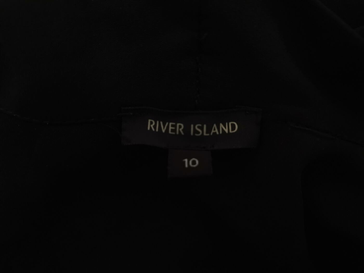 River island Rozmiar 10 (36) Kolor Czarny W serek Bluzka Kopertowa Długi rękaw