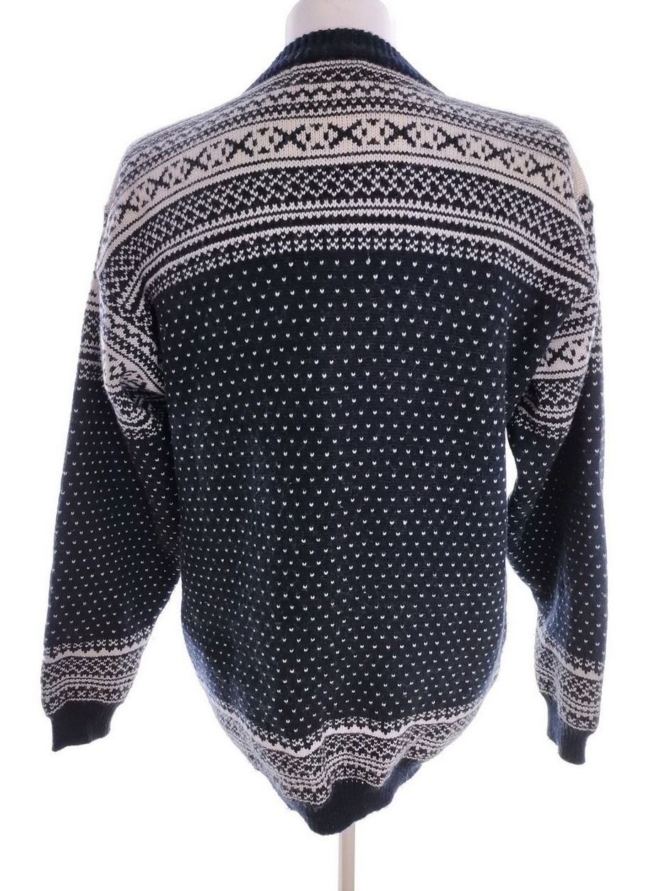 IMG_20211104_101723.jpg Norwegian jumper Rozmiar S Kolor Granatowy Męski Sweter Długi rękaw Materiał Wełna