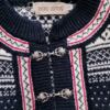Norwegian jumper Rozmiar S Kolor Granatowy Męski Sweter Długi rękaw Materiał Wełna