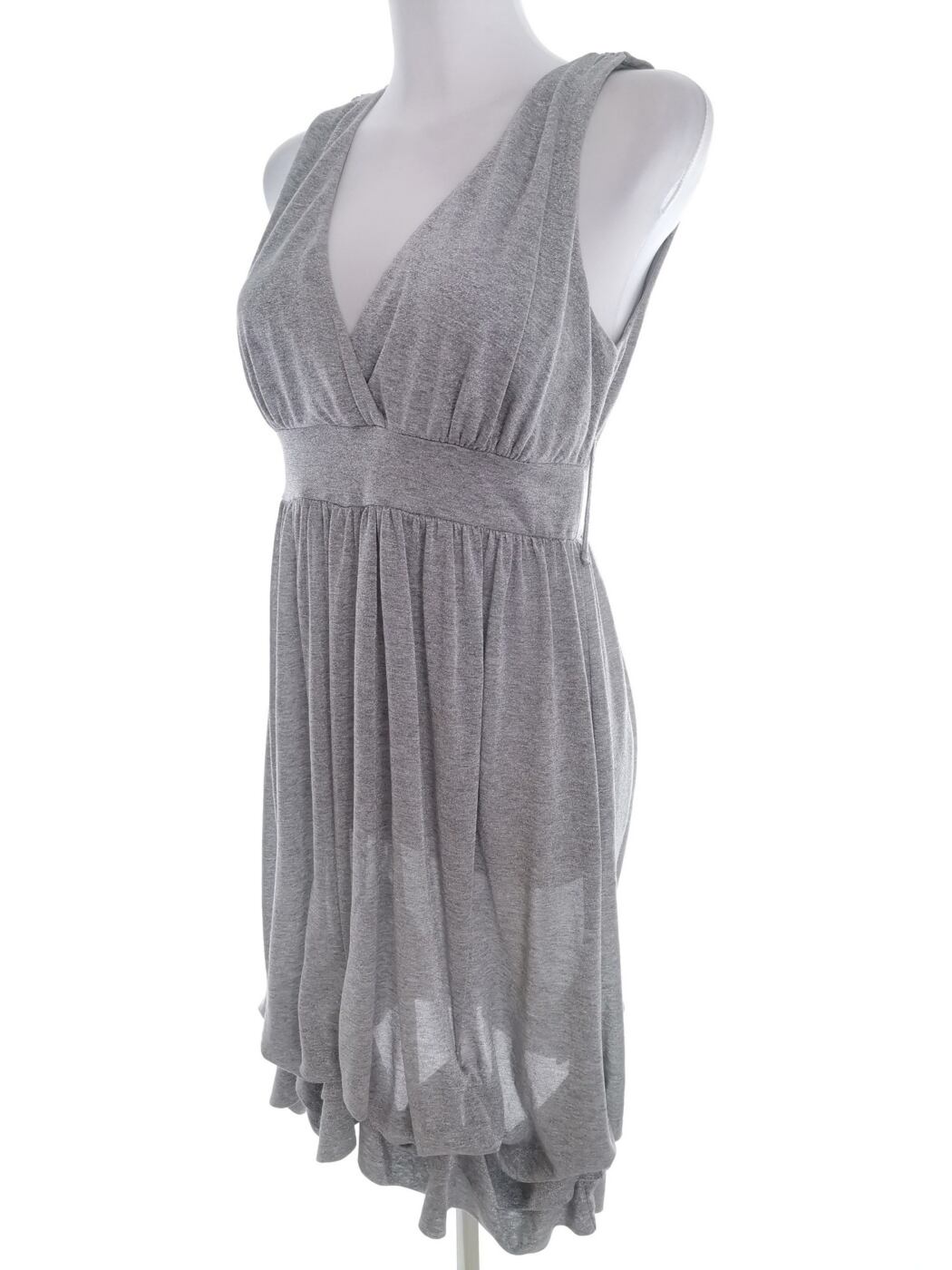 Dorothy perkins Rozmiar 10 (38) Kolor Szary W serek Sukienka Sweterkowa Bezrękawnik Do Kolan Materiał Wiskoza Dorothy perkins Rozmiar 10 (38) Kolor Szary W serek Sukienka Sweterkowa Bezrękawnik Do Kolan Materiał Wiskoza