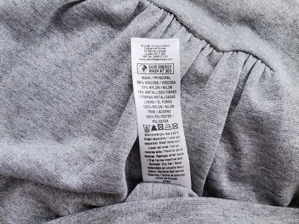 Dorothy perkins Rozmiar 10 (38) Kolor Szary W serek Sukienka Sweterkowa Bezrękawnik Do Kolan Materiał Wiskoza Dorothy perkins Rozmiar 10 (38) Kolor Szary W serek Sukienka Sweterkowa Bezrękawnik Do Kolan Materiał Wiskoza