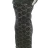 River island Rozmiar 8 (34) Kolor Czarny W łódkę Sukienka Bodycon Bezrękawnik Midi