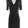 Vince Camuto Rozmiar 8 (34) Kolor Czarny W serek Sukienka Sheath Krótki rękaw Do Kolan Materiał Rayon