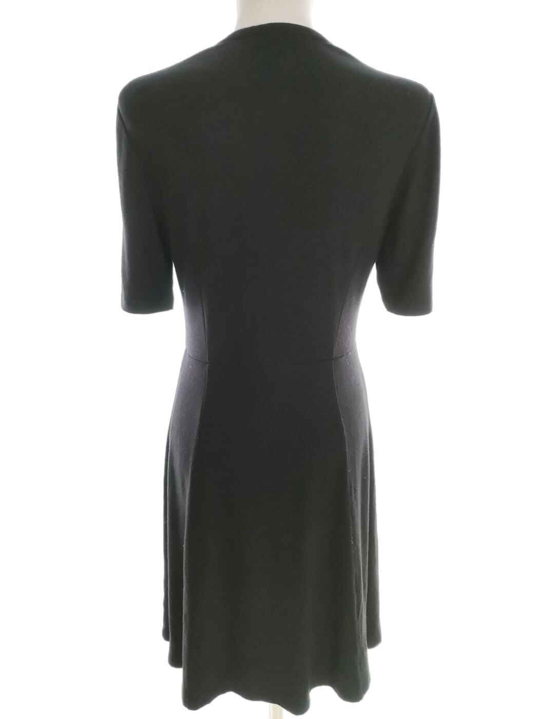 Vince Camuto Rozmiar 8 (34) Kolor Czarny W serek Sukienka Sheath Krótki rękaw Do Kolan Materiał Rayon Vince Camuto Rozmiar 8 (34) Kolor Czarny W serek Sukienka Sheath Krótki rękaw Do Kolan Materiał Rayon