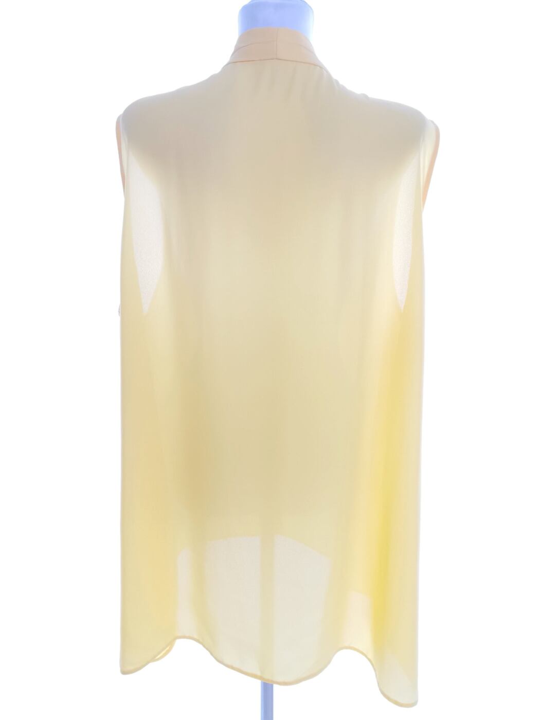 DEBENHAMS Rozmiar 22 (50) Kolor Żółty Drapowany dekolt Tunika Bluzka Bezrękawnik DEBENHAMS Rozmiar 22 (50) Kolor Żółty Drapowany dekolt Tunika Bluzka Bezrękawnik