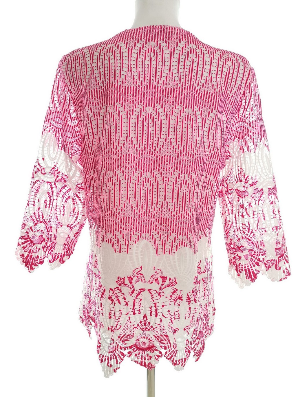 Mudflower Rozmiar M/L Kolor Różowy Okrągły dekolt Bluzka Rękaw 3/4