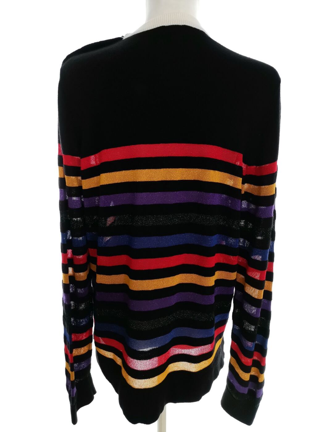 IMG_20211105_133037.jpg Anne Klein Rozmiar L Kolor Czarny Crew Neck Długi Sweter Tunika Długi rękaw Materiał Wiskoza Cienka dzianina