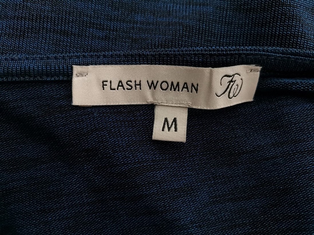 Flash Woman Rozmiar M Kolor Granatowy W serek Bluzka Kopertowa Krótki rękaw