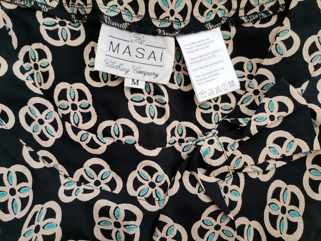 The Masai Rozmiar M Kolor Czarny Geometryczny Okrągły dekolt Tunika Bluzka Długi rękaw Materiał Wiskoza 100% The Masai Rozmiar M Kolor Czarny Geometryczny Okrągły dekolt Tunika Bluzka Długi rękaw Materiał Wiskoza 100%