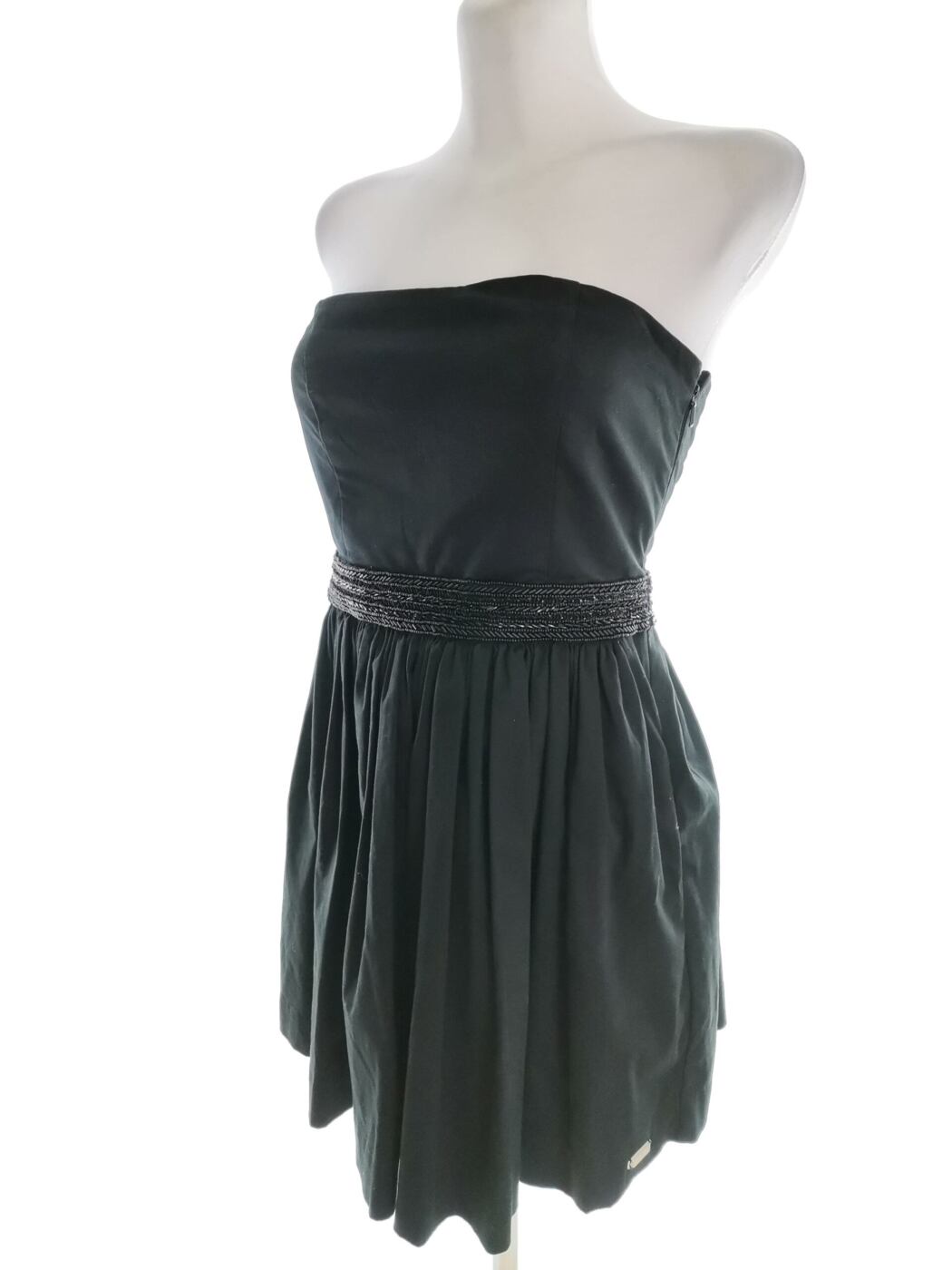 Superdry Rozmiar XS Kolor Czarny Odkryte Ramiona Sukienka Mini Bezrękawnik Krótka Materiał Bawełna Superdry Rozmiar XS Kolor Czarny Odkryte Ramiona Sukienka Mini Bezrękawnik Krótka Materiał Bawełna