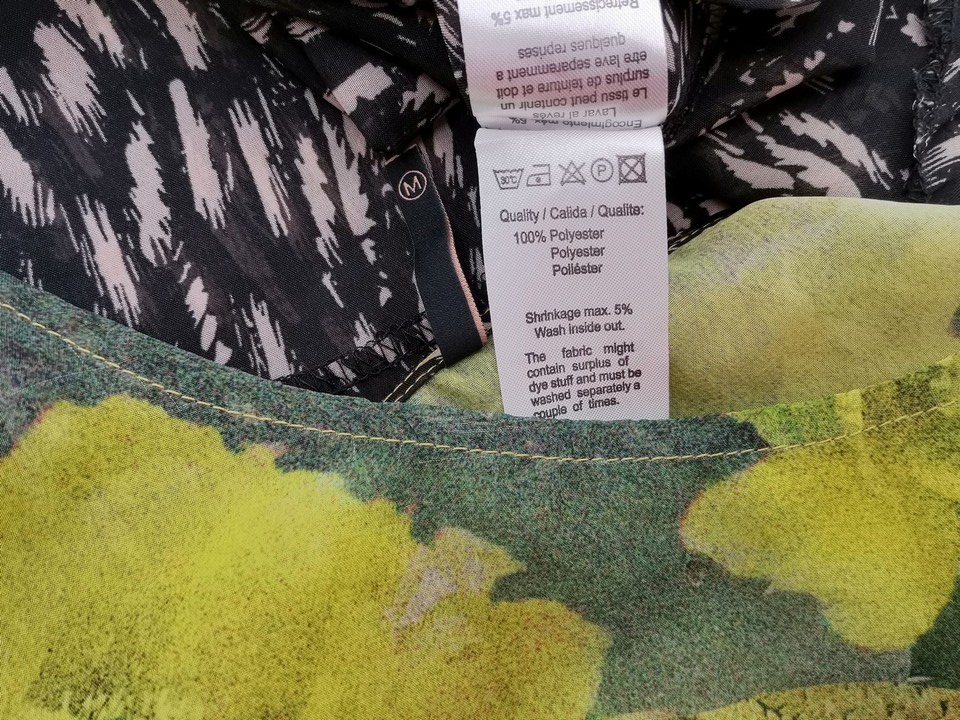 IMG_20211115_112533.jpg Soyaconcept Rozmiar M Kolor Zielony Roślinny Liście Okrągły dekolt Bluzka Peplum Bezrękawnik