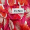 Ted Nicol Rozmiar 38 Kolor Różowy Geometryczny Okrągły dekolt Tunika Bluzka Rękaw 3/4