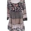 Vero moda Rozmiar M Kolor Czarny Okrągły dekolt Sukienka Mini Rękaw 3/4 Krótka Materiał Bawełna 100%