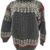 Vintage Rozmiar 46/48 Kolor Szary Pół golf Sweter Długi rękaw Gruba dzianina