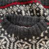 Vintage Rozmiar 46/48 Kolor Szary Pół golf Sweter Długi rękaw Gruba dzianina