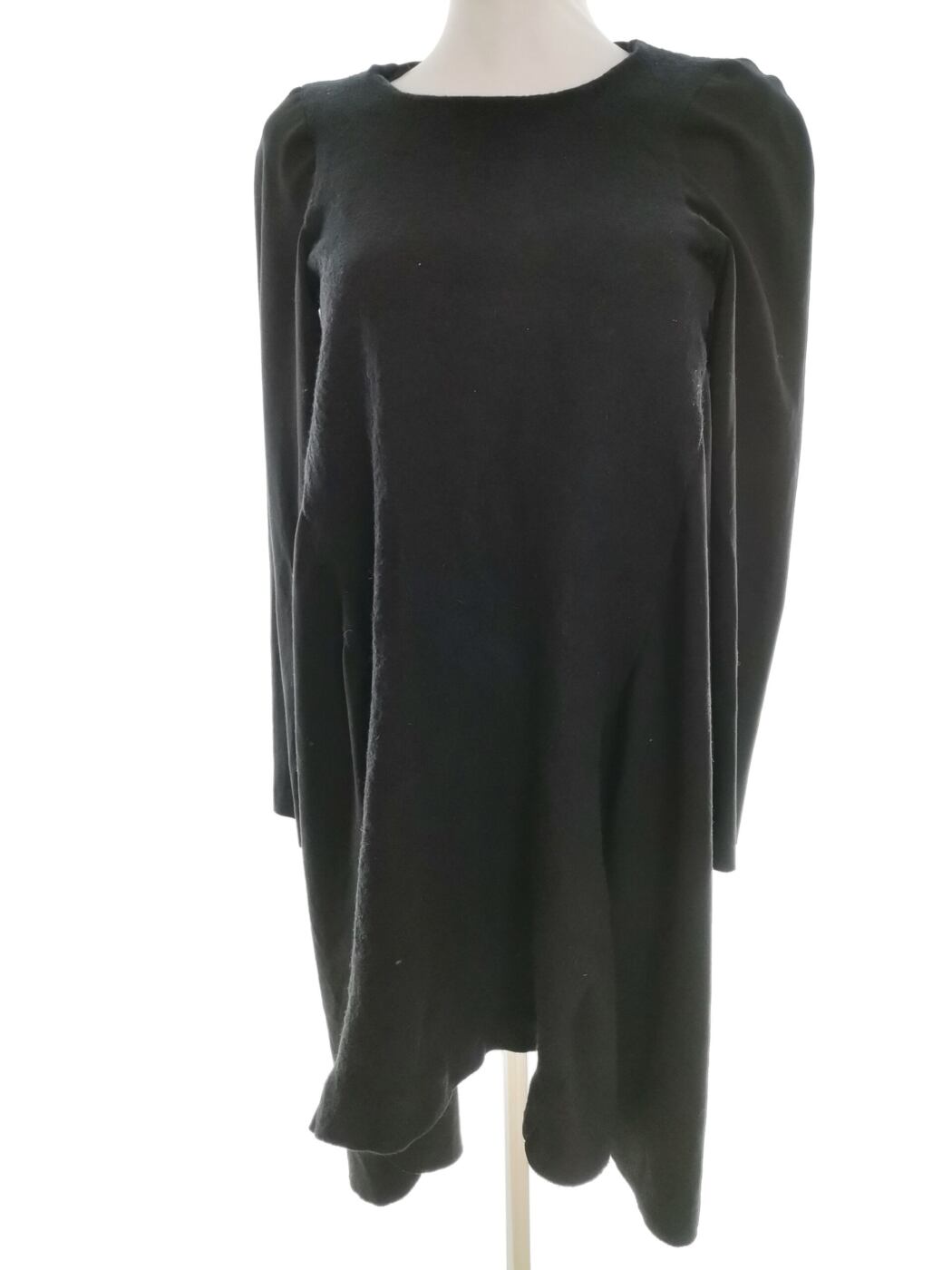 COS Rozmiar M Kolor Czarny Okrągły dekolt Sukienka Sweterkowa Długi rękaw Krótka Materiał Wełna
